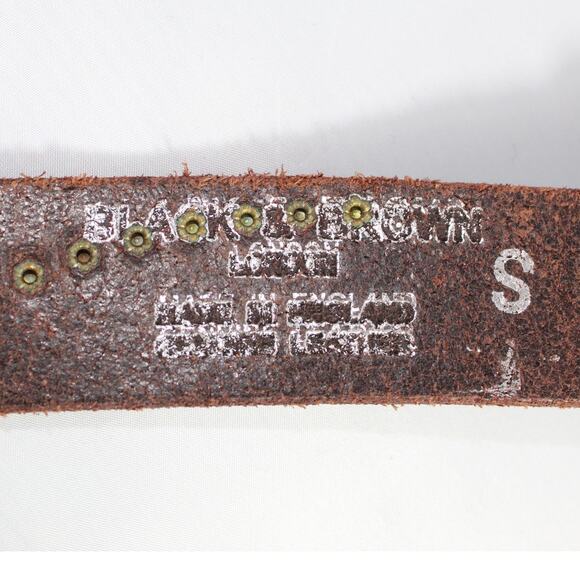 Black & Brown London vintage 90s leather bling rodeo studded floral belt Small - Picture 3 of 7